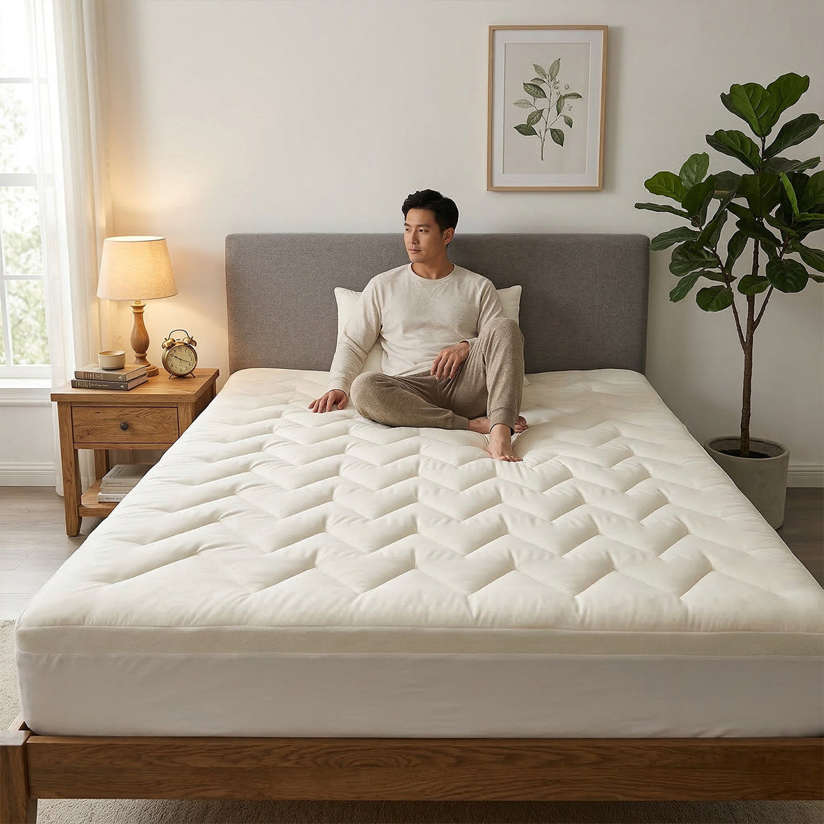 Soft & Cozy 3D Fill Cooling Mattress Topper – Luxurious Comfort