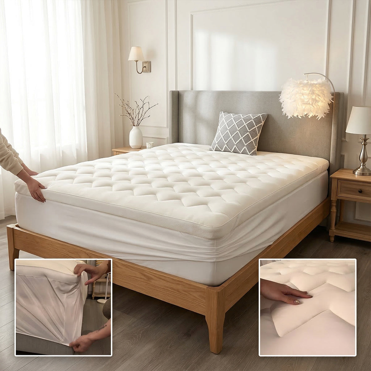 Soft & Cozy 3D Fill Cooling Mattress Topper – Luxurious Comfort