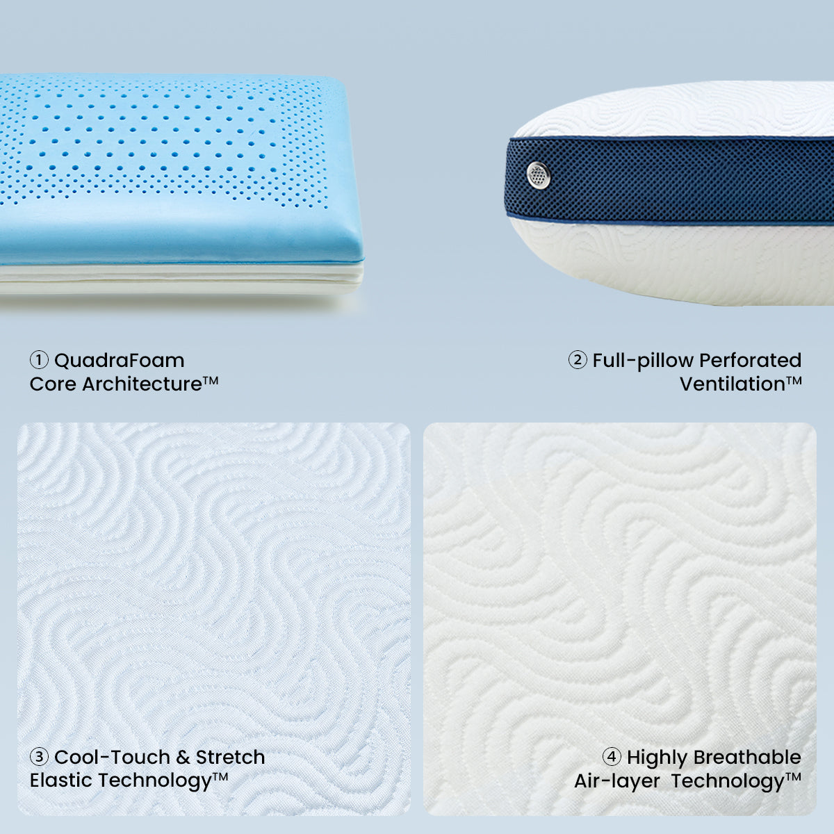 Adjustable Cooling Memory Foam Pillow