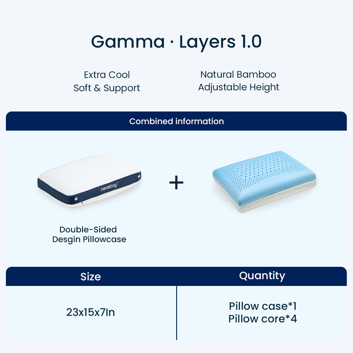 Adjustable Cooling Memory Foam Pillow